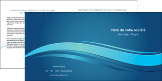 personnaliser modele de depliant 2 volets  4 pages  bleu bleu pastel fond bleu MFLUOO69653