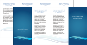 modele en ligne depliant 4 volets  8 pages  bleu bleu pastel fond bleu MFLUOO69671