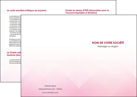 exemple depliant 2 volets  4 pages  rose rose tendre fond en rose MIF70211