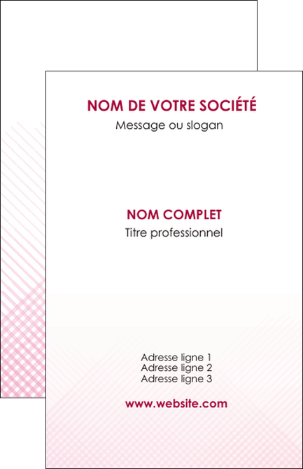 realiser carte de visite rose rose tendre fond en rose MIF70215