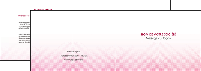 realiser depliant 2 volets  4 pages  rose rose tendre fond en rose MIF70221