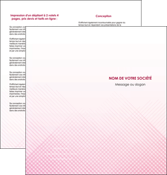 modele depliant 2 volets  4 pages  rose rose tendre fond en rose MIF70233