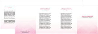 exemple depliant 4 volets  8 pages  rose rose tendre fond en rose MIF70247