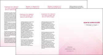 realiser depliant 4 volets  8 pages  rose rose tendre fond en rose MIF70251
