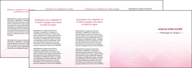 faire depliant 4 volets  8 pages  rose rose tendre fond en rose MIF70253