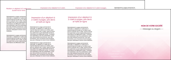 faire depliant 4 volets  8 pages  rose rose tendre fond en rose MIF70253