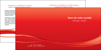 maquette en ligne a personnaliser depliant 2 volets  4 pages  rouge couleur couleurs MLGI70513