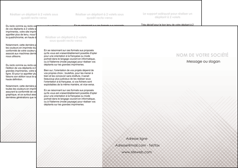 faire depliant 3 volets  6 pages  gris simple sobre MFLUOO70725