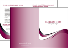 creer modele en ligne depliant 2 volets  4 pages  web design rose fushia couleur MIFBE70767