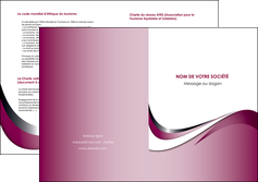 exemple depliant 2 volets  4 pages  web design rose fushia couleur MIFBE70801