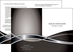 modele depliant 2 volets  4 pages  web design noir fond gris simple MLIG70975