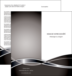 imprimer depliant 2 volets  4 pages  web design noir fond gris simple MLIG70997