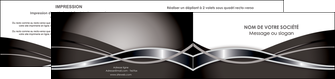 personnaliser modele de depliant 2 volets  4 pages  web design noir fond gris simple MLIG71005