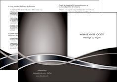 cree depliant 2 volets  4 pages  web design noir fond gris simple MLIG71009