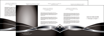 faire depliant 4 volets  8 pages  web design noir fond gris simple MLIG71011