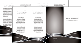cree depliant 4 volets  8 pages  web design noir fond gris simple MLIG71015