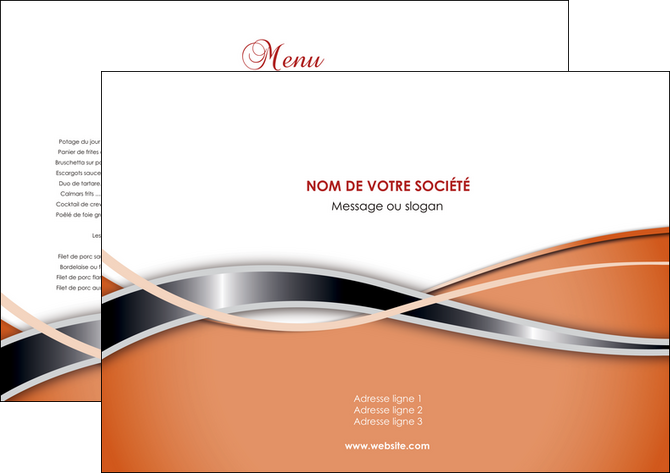 exemple set de table web design orange fond orange gris MIDBE71021