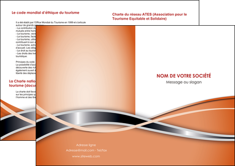 faire modele a imprimer depliant 2 volets  4 pages  web design orange fond orange gris MIDBE71027