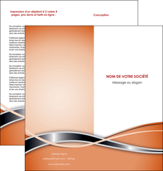 faire modele a imprimer depliant 2 volets  4 pages  web design orange fond orange gris MIDBE71049