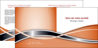 impression depliant 2 volets  4 pages  web design orange fond orange gris MIDBE71051