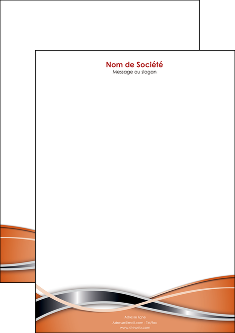 imprimerie tete de lettre web design orange fond orange gris MIDBE71053