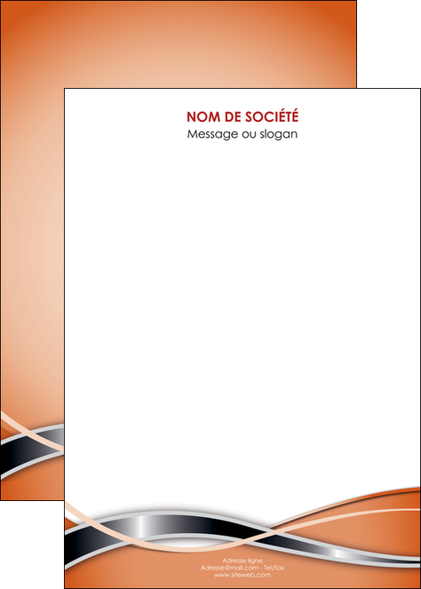 personnaliser modele de affiche web design orange fond orange gris MIDBE71065