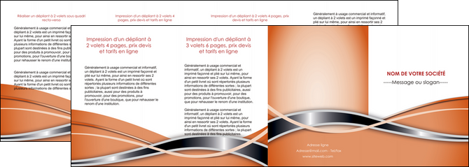 faire depliant 4 volets  8 pages  web design orange fond orange gris MIDBE71069