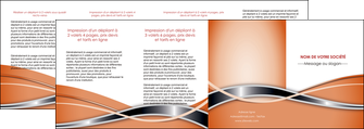 faire depliant 4 volets  8 pages  web design orange fond orange gris MIDBE71069