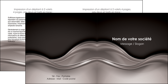 cree depliant 2 volets  4 pages  web design abstrait abstraction design MFLUOO71341