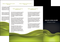 realiser depliant 3 volets  6 pages  espaces verts vert vert pastel fond vert pastel MLGI71441