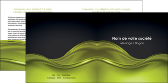exemple depliant 2 volets  4 pages  espaces verts vert vert pastel fond vert pastel MLGI71445