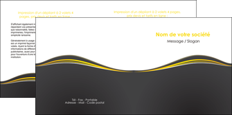 modele depliant 2 volets  4 pages  web design gris gris fonce mat MLIG71549