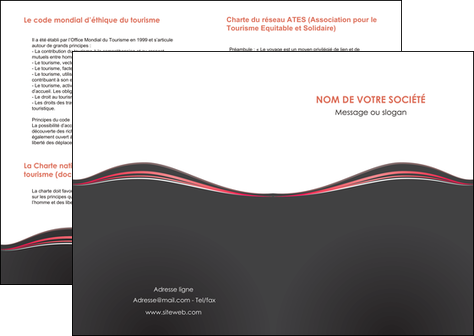 creer modele en ligne depliant 2 volets  4 pages  web design gris gris fonce mat MFLUOO71577