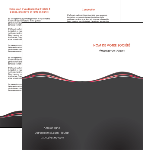 personnaliser modele de depliant 2 volets  4 pages  web design gris gris fonce mat MFLUOO71599