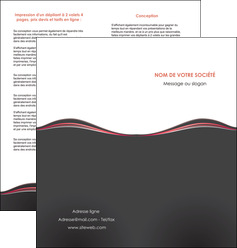 personnaliser modele de depliant 2 volets  4 pages  web design gris gris fonce mat MFLUOO71599