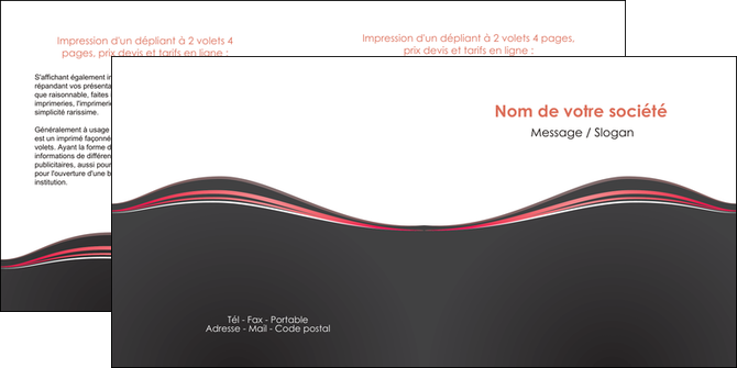 personnaliser modele de depliant 2 volets  4 pages  web design gris gris fonce mat MFLUOO71601