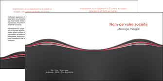 personnaliser modele de depliant 2 volets  4 pages  web design gris gris fonce mat MFLUOO71601
