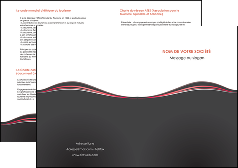 cree depliant 2 volets  4 pages  web design gris gris fonce mat MFLUOO71611