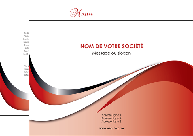 faire modele a imprimer set de table web design rouge fond rouge couleur chaude MIDBE72103