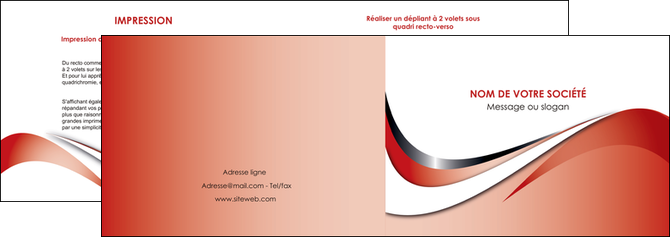 imprimer depliant 2 volets  4 pages  web design rouge fond rouge couleur chaude MIDBE72119