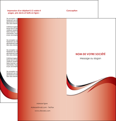 realiser depliant 2 volets  4 pages  web design rouge fond rouge couleur chaude MIDBE72131