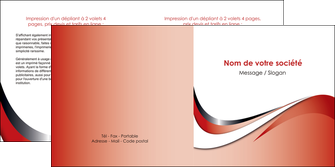 impression depliant 2 volets  4 pages  web design rouge fond rouge couleur chaude MIDBE72133