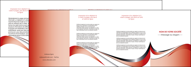 personnaliser maquette depliant 4 volets  8 pages  web design rouge fond rouge couleur chaude MIDBE72145