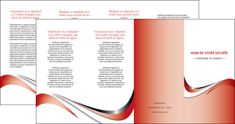 creer modele en ligne depliant 4 volets  8 pages  web design rouge fond rouge couleur chaude MIDBE72149
