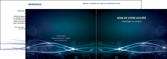 cree depliant 2 volets  4 pages  fond  bleu couleurs froides structure en bleu MFLUOO72347