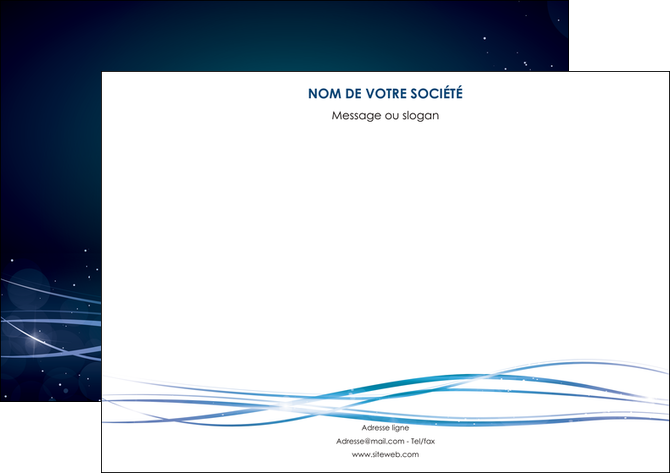 personnaliser modele de flyers fond  bleu couleurs froides structure en bleu MFLUOO72365