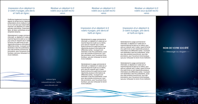 cree depliant 4 volets  8 pages  fond  bleu couleurs froides structure en bleu MFLUOO72379