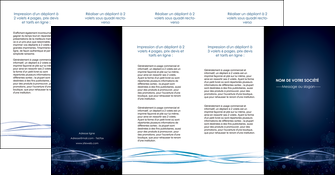 cree depliant 4 volets  8 pages  fond  bleu couleurs froides structure en bleu MFLUOO72379