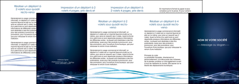 exemple depliant 4 volets  8 pages  fond  bleu couleurs froides structure en bleu MFLUOO72381