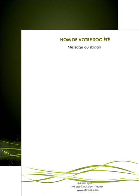 creation graphique en ligne flyers fond vert structure en vert abstrait MLGI72387